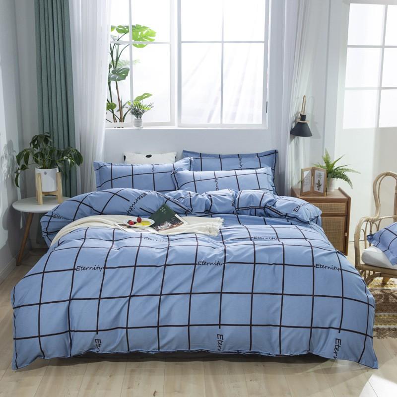Aloe Cotton Blend Bedding Set Striped Sheet Style Modern Simple 1.2m/1.5m/1.8m/2.0m/2.2m Beds Home Bedroom Decor