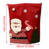 Christmas Chair Cover Cartoon Santa Snowman Chair Sleeve Back Decor Ornament 2024 New Year Holiday Home Decorations