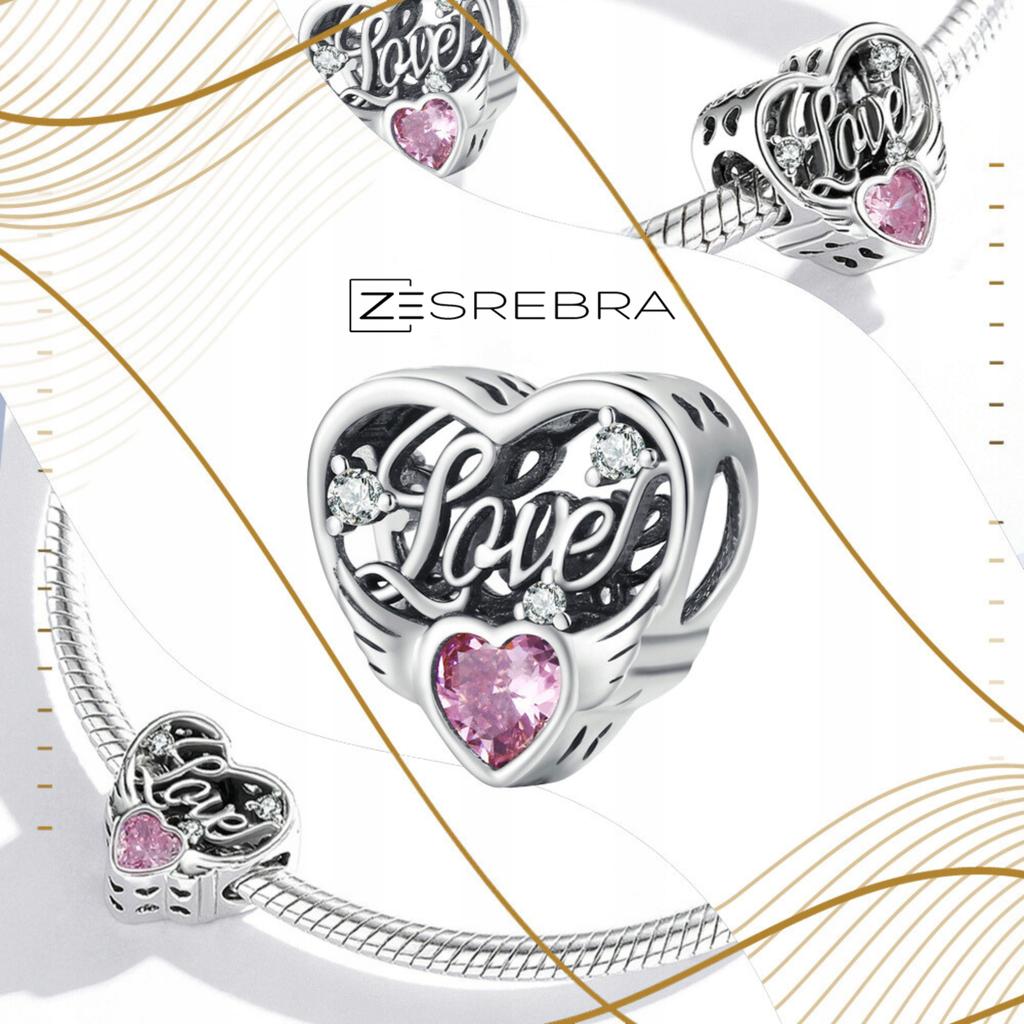 Charms Openwork Heart Love Bead Pr 925 Beads Pendant