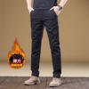 2024 Spring And Autumn Combed Plush/Regular Pure Cotton Simple Casual Loose Straight Men'S Business Elastic High End Pants