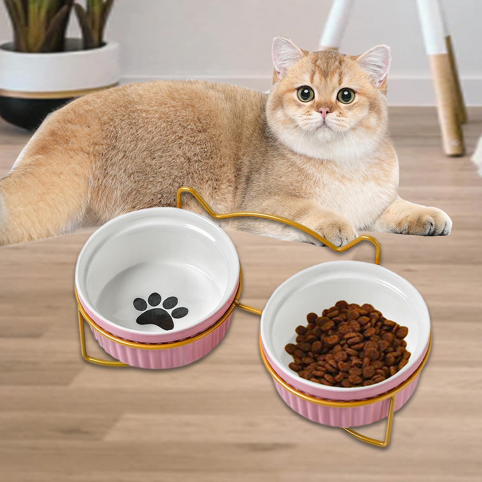 

Приподнятая миска для кошачьего корма, поилка для кошек, диспенсер для воды, защита позвоночника питомца, миска для кормления домашних животных, прочная миска для корма для кошек и собак