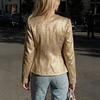 Tiktok Temperament Retro Style Gold V-Neck Slim Long-Sleeved Blazer