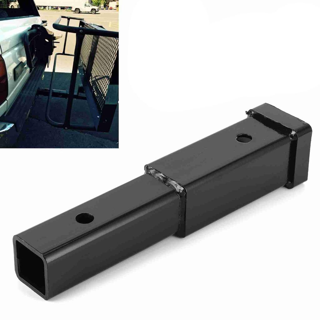 12in Trailer Hitch Extension 500lbs Towing Extender Steel Square Tube for Class 3/4 2in Receiver Extension Tow Bar