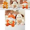 Adorable Plush Bear Keychain Soft Toy Couple Gifts For Kids Customizable 12cm