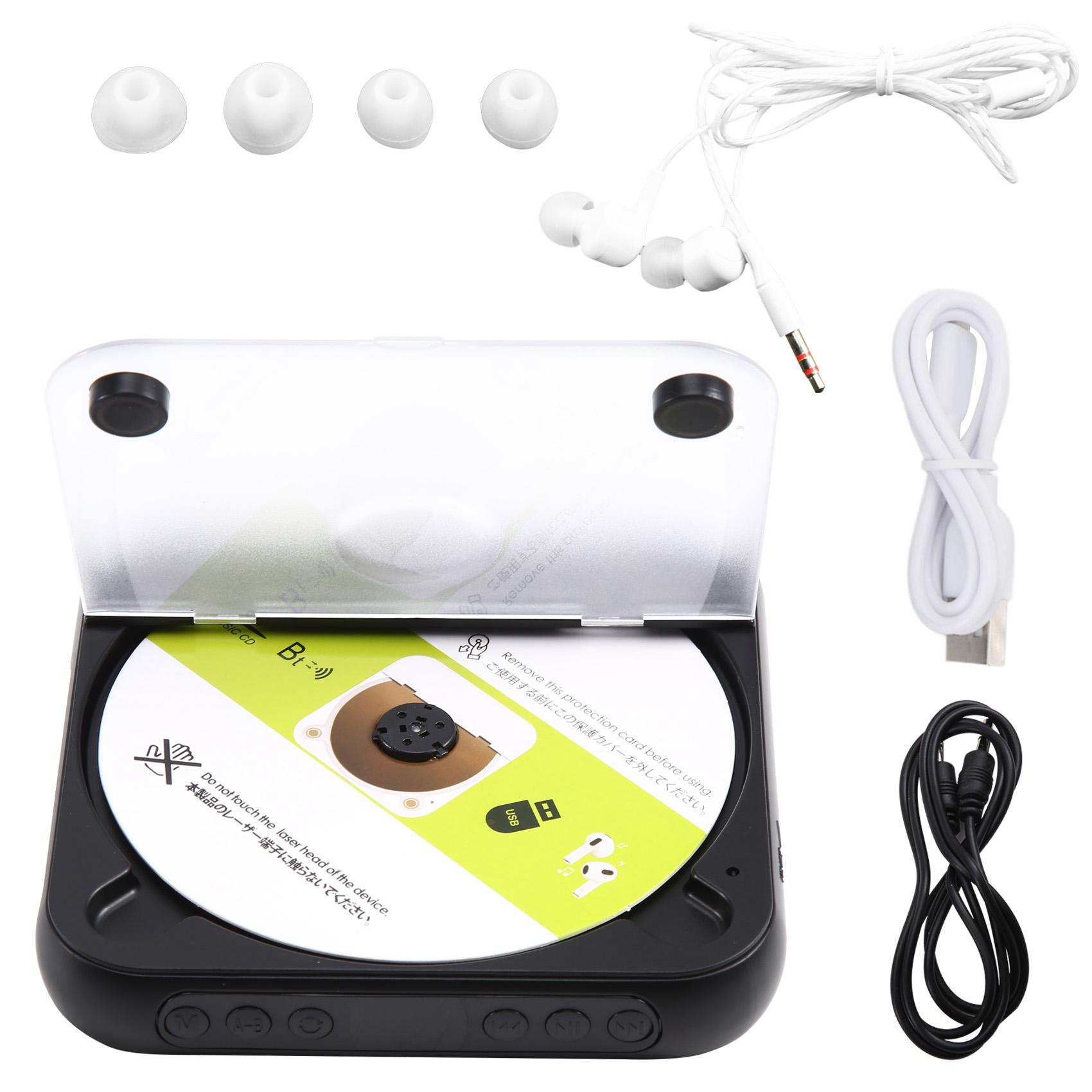 

ABNR Double Speaker Music Player Speed Adjustable BT Rechargeable CD Portable Player For Home For Home Exercising Car Traveling чорний