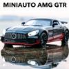 1/32 skala Benz AMG GTR Sportsbilmodell Lekebil Støpestøping Legering Bilmodell Trekk tilbake Kjøretøy Leker for småbarn Barn Gutter Jenter Gave
