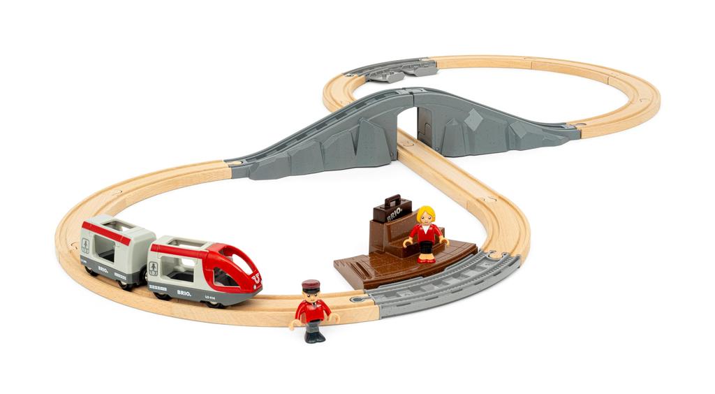 BRIO Travel Train Starter Set for ages 3 and Wooden Wooden Rail Gift 36079, up. [Toy, Toy, Rail, Set, (Birthday/Christmas)]