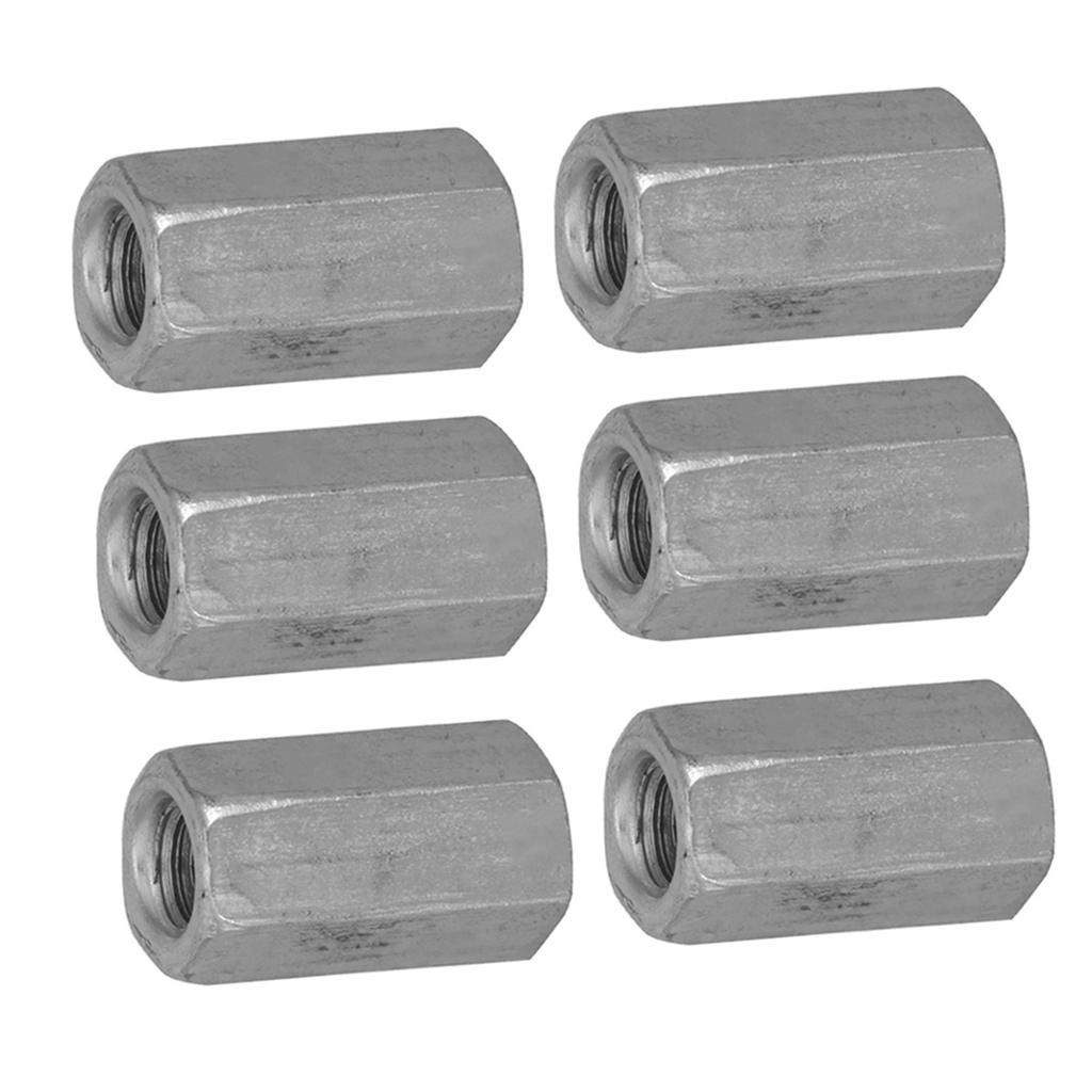 10pcs Long Rod Nut Hex Hexagonal Sleeve Nut Standoff Threaded Fasteners (M6 * 25)
