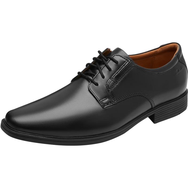 Мужские кожаные туфли-оксфорды Clarks Tilden Plain Leather 7.5 чёрный