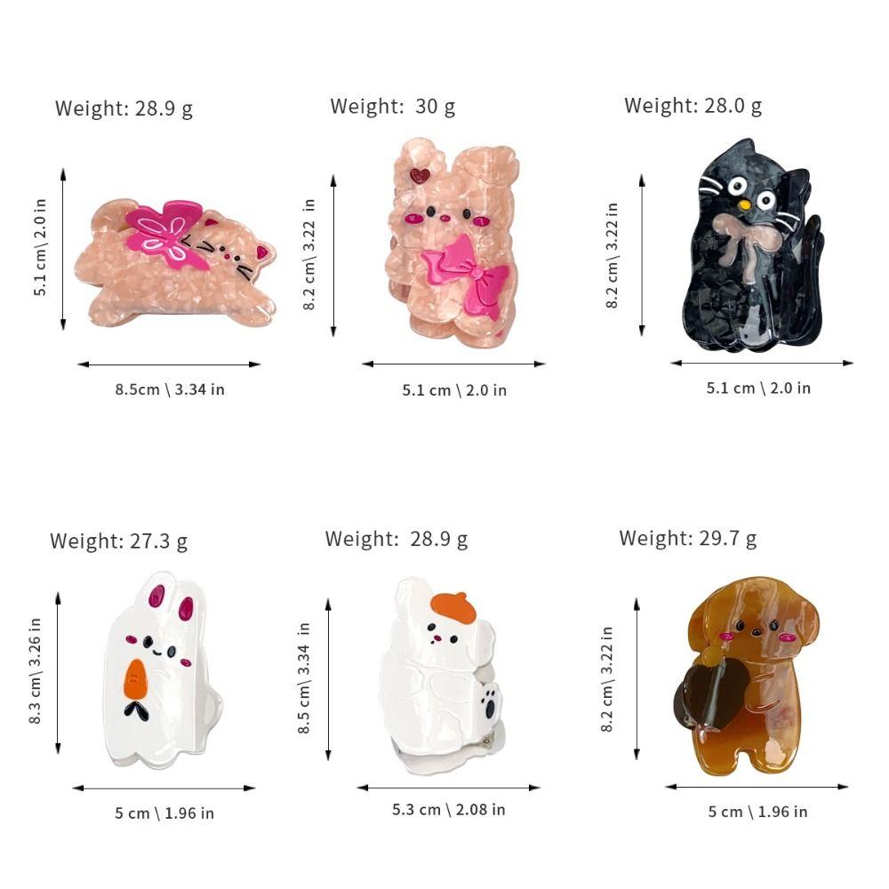 Fashion Acetic Acid Acetate Cat Hair Claw Puppy Rabbit Cartoon Hair Clip Headdress Hair Accessories Shark Clip Girl