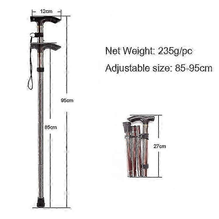 Folding Cane, Foldable Cane, Walking Cane, Non-slip Comfortable Jn