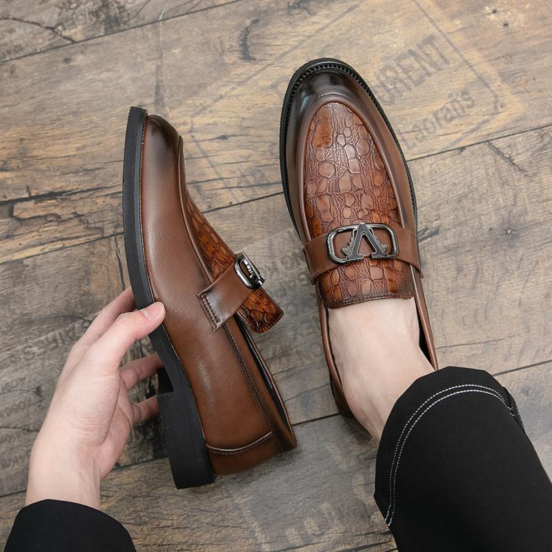 Fashion Size 38-47 New White Casual Leather Shoes For Men Comfortable Platform Dress Shoes Man Loafers High Quality Men's Social Shoes