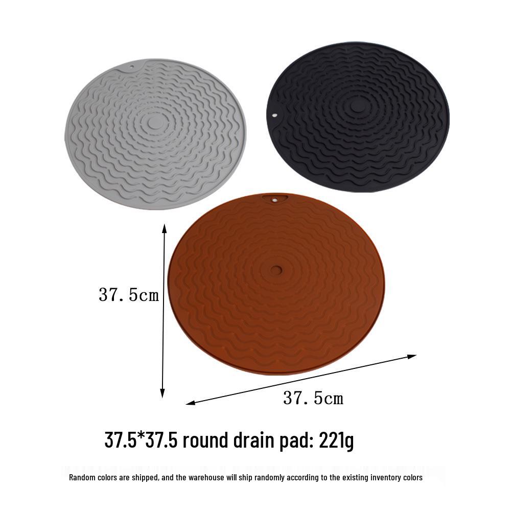 Silicone Kitchen Draining and Non-Slip Mat – Soundproof, Shockproof, Heat Resistant, Anti-Scald Countertop and Cutting Board Mat