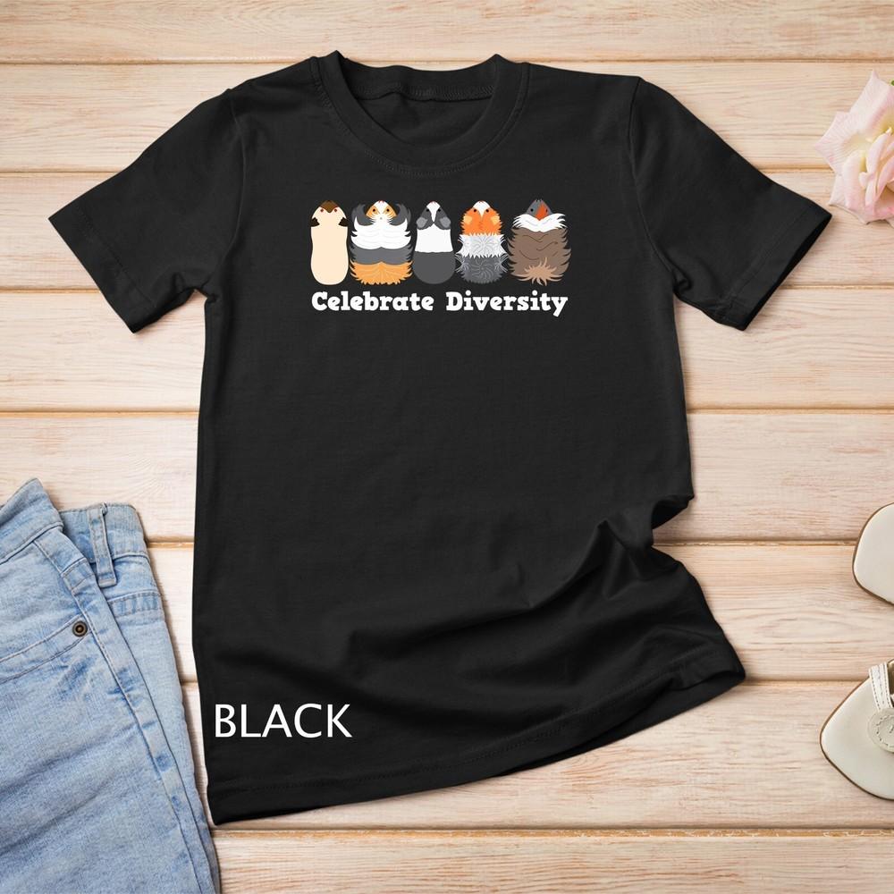 

Funny _Celebrate Diversity_ Cute Gift for Guinea Pig Lovers Unisex T-shirt XL