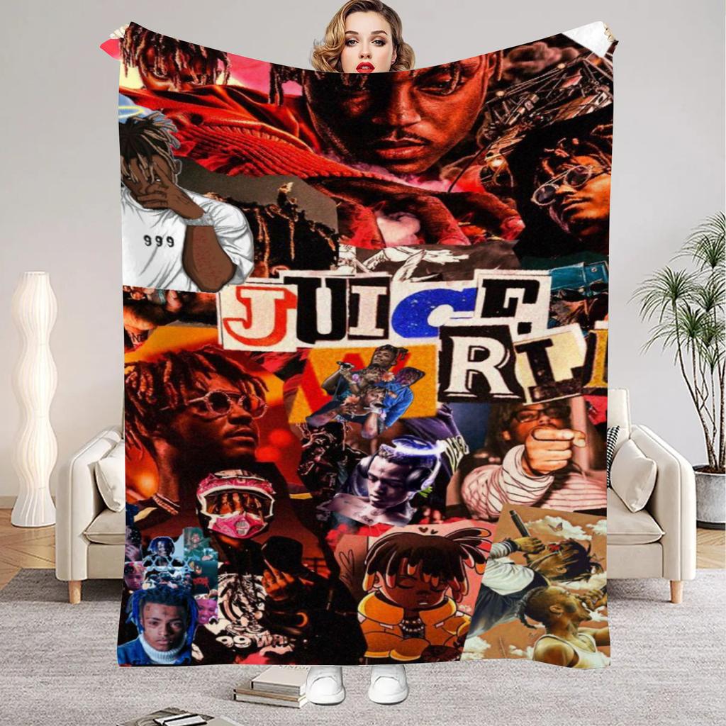 Juice WRLD 999 Legend Rapper Album Blanket Soft Throw Blanket for Home Bedroom Bed Sofa Travel Picnic Cover Kid Gift