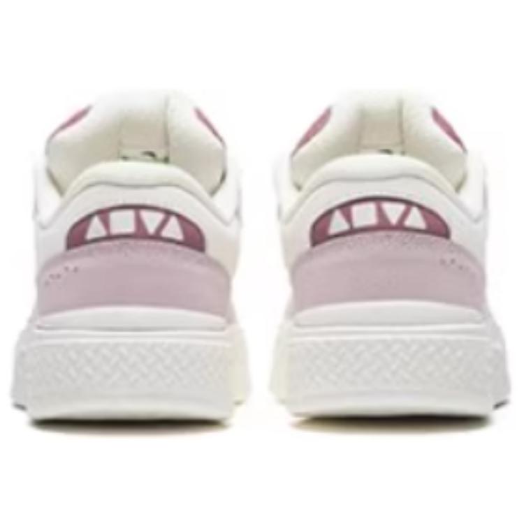 Anta Aoyou Non-Slip Low-Top Skate Shoes Women Sneakers White Pink 922438012-5