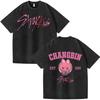 Washed Q Version Stray Kids Combination Peripheral Printing Summer Short-Sleeved T-Shirt Pure Cotton Loose