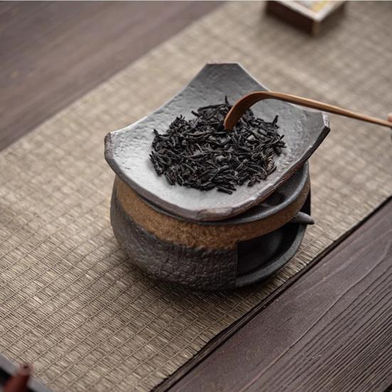 Keramischer Teewärmer Aromatherapie Kerzendiffusor zum Erwärmen von Teekannen Heim Büro Meditationsdekor Retro-Stil Atmosphärenverstärker