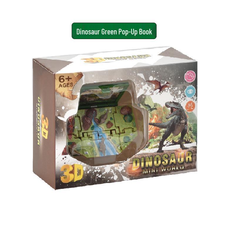 3D Dinosaur & Space Astronaut Pop-Up Keychain Book: Educational, Creative Decompression Toy