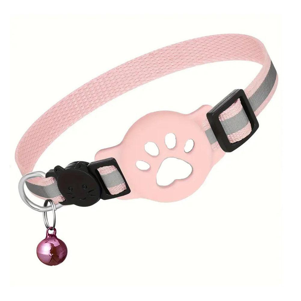 Cat Locator Collar Lightweight Adjustable Real Time GPS Tracking Outside Reflective Strips For Night Safety Enhance Pet Safety