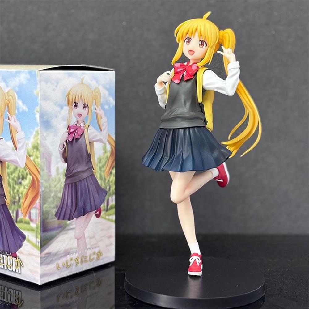 Standing school uniform girl Rock 21cm PVC Model Collector Doll Birthday Gift Computer Ornament Boy's Gift box packaging
