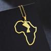 Trendy Unisex Neck Chain Necklace With Detailed Egypt Queen And Africa Map Design Fashionable African Themed Jewelry