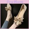 Womens Slipon Loafers With Butterfly Knot Pu Upper For Casual Daily Wear