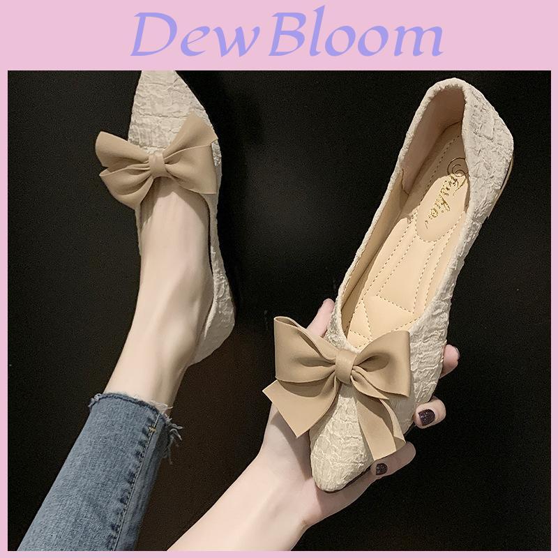 Womens Slipon Loafers With Butterfly Knot Pu Upper For Casual Daily Wear