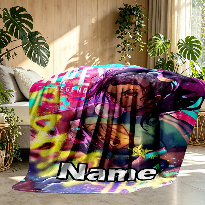 Custom Name Personalized Apex Legends Print Blanket, Home Decor, Bedroom, Sofa, Camping, Couch, Gifts for Birthday Christmas