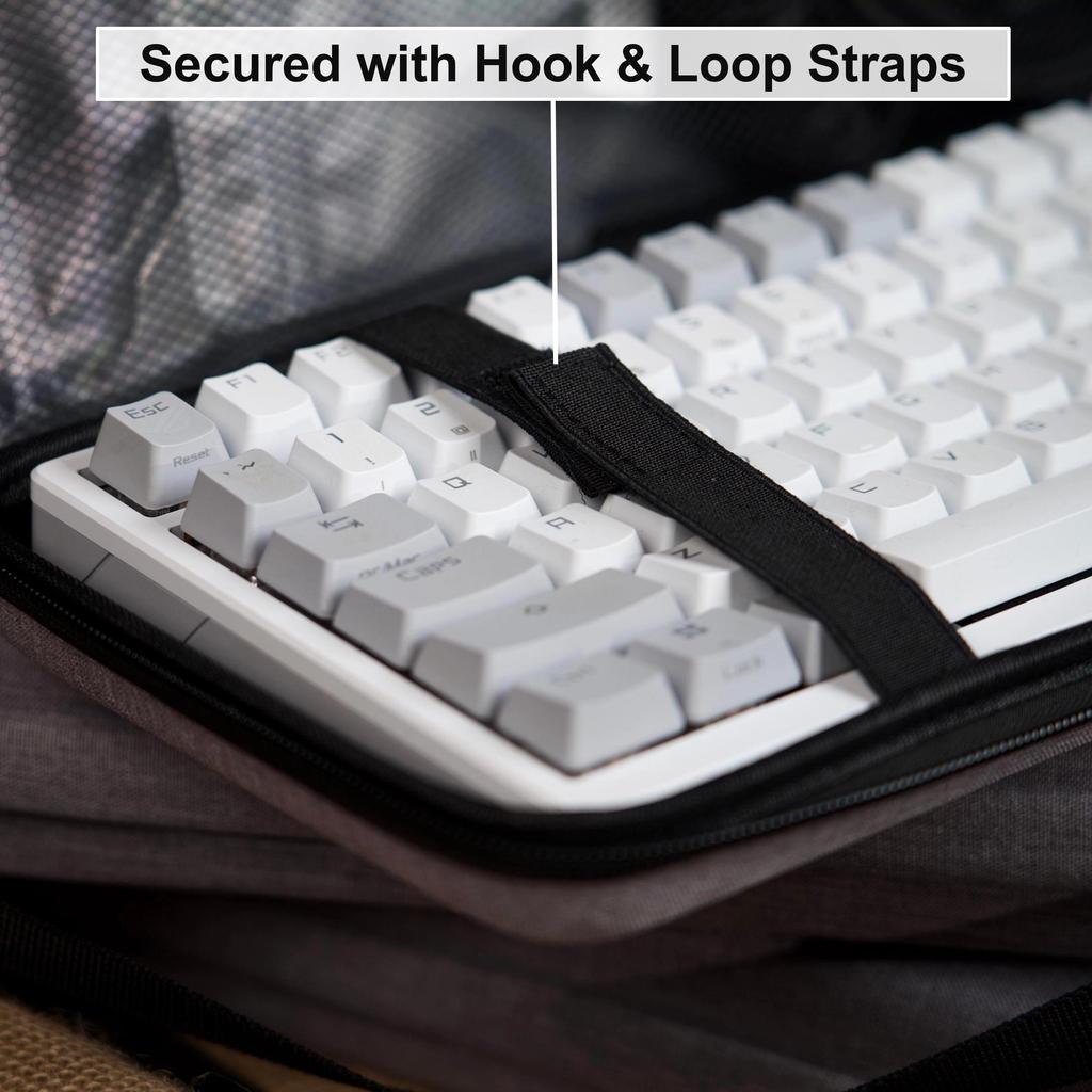 Portable EVA Hard Shell Keyboard Storage Bag Large Capacity Thickened Waterproof Protective Case For Mechanical Gaming Keyboard