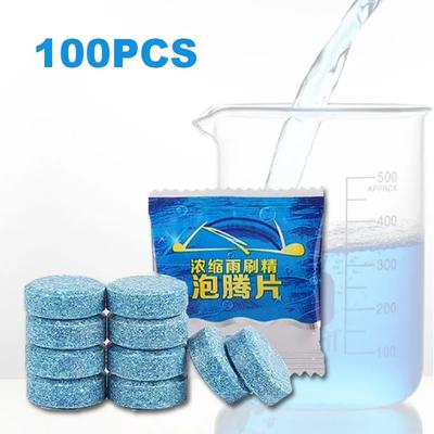 100/2Pcs Car Glass Water Solid Cleaner General Purpose Car Cleaner Parts Solid Cleaner Car Windshield Effervescent Tablets