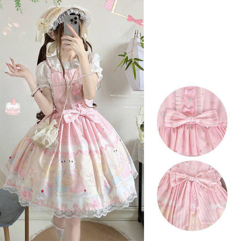 Sugar Original Cat Afternoon Tea Full Lolita Dress Genuine Jsk Strap Lolita Dress Loli Vestidos Elegantes Para Mujer