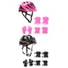 7Pcs/Set Kids Bicycle Helmet Sturdy Roller Skating Helmet for Skateboard Bike Riding Outdoor Sports Inline Skating Roller Skate