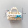 Mini Miniature Dollhouse Basket Handmade DIY Paper Vine Basket Fashion Hand Woven Basket For BJD Dolls/for Ob11 Dolls