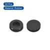 uxcell 22pcs Insulated Rubber Grommets, 8mm Inner Diameter, Single-Sided Hole, Wiring Grommets, Rubber Bushings, Cable Wire Protection, DIY Repair, Bl