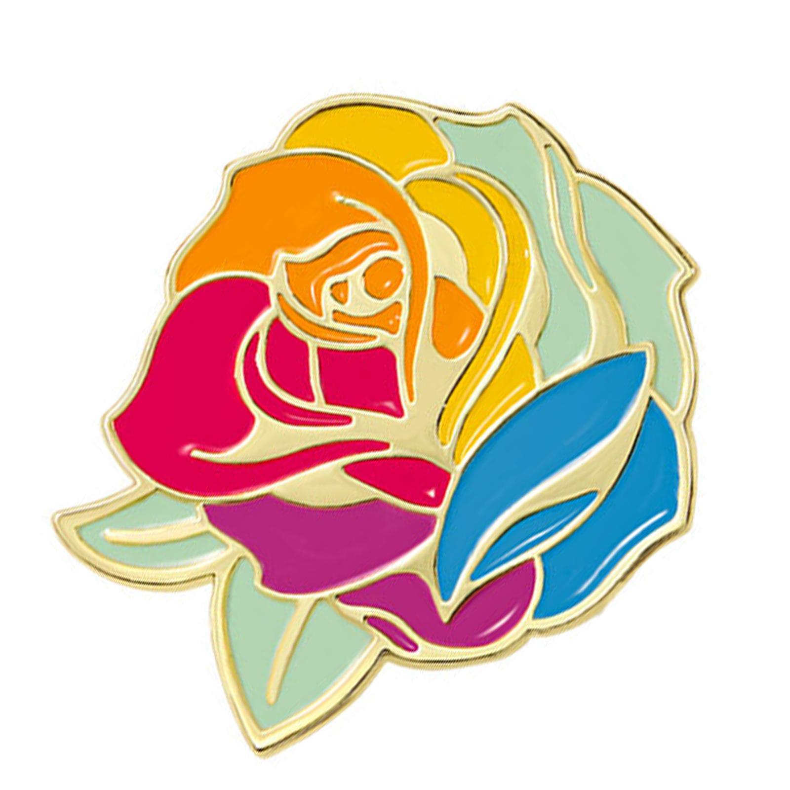 

Эмалевая брошь в виде розы, сплав, значок, модный аксессуар для украшения одежды, рюкзака и шляпы, для повседневной носки