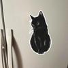 Set mit 2 Schwarze Katze Aufklebern 3"x6" Wasserdichtes Vinyl Autoaufkleber Stoßstange Fenster Laptop Gitarre Geschenk Katzenliebhaber | #AZ230