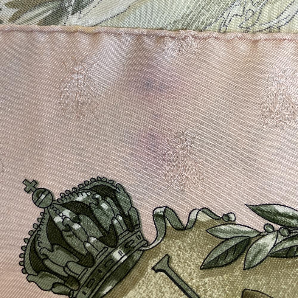 HERMES NAPOLEON Napoleon silk Calle 90 scarf pink silk Women Used