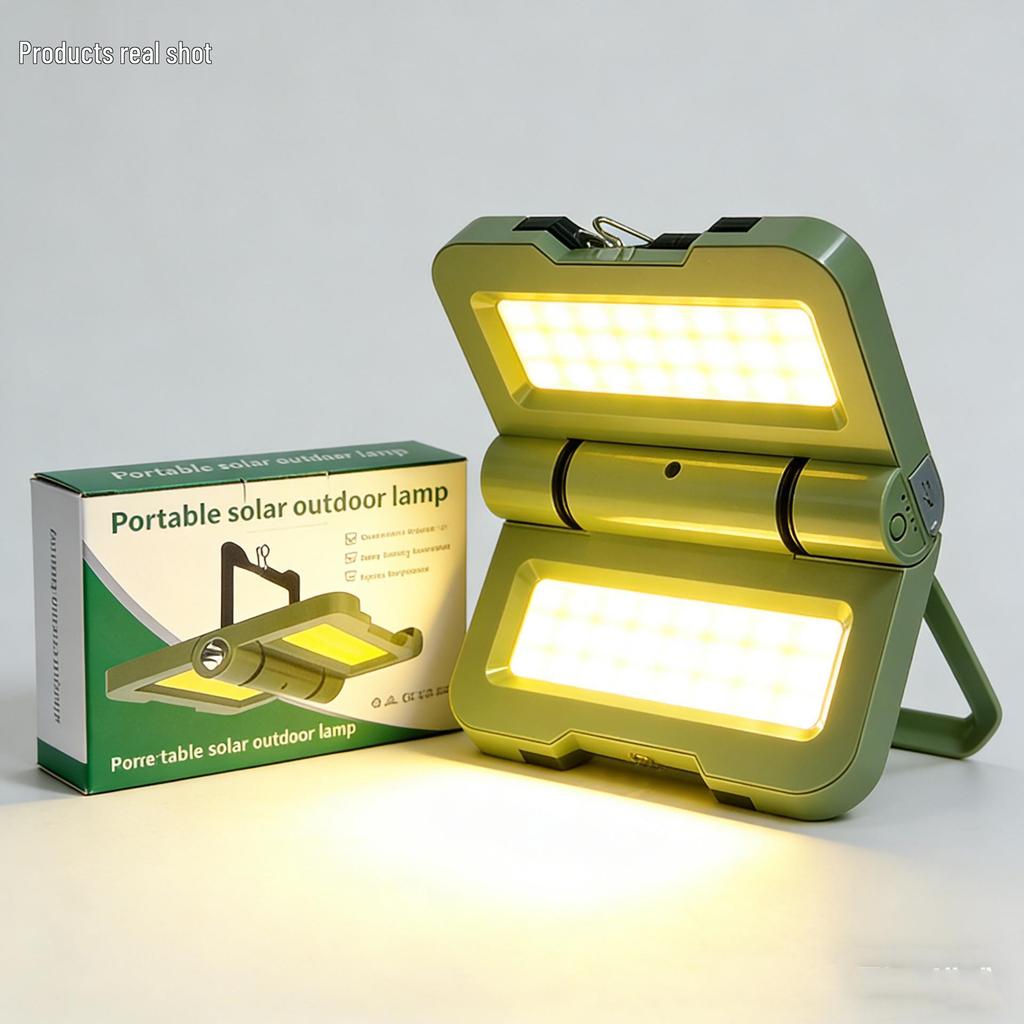 Solar-Powered Outdoor Camping & Emergency Light with Magnetic Base