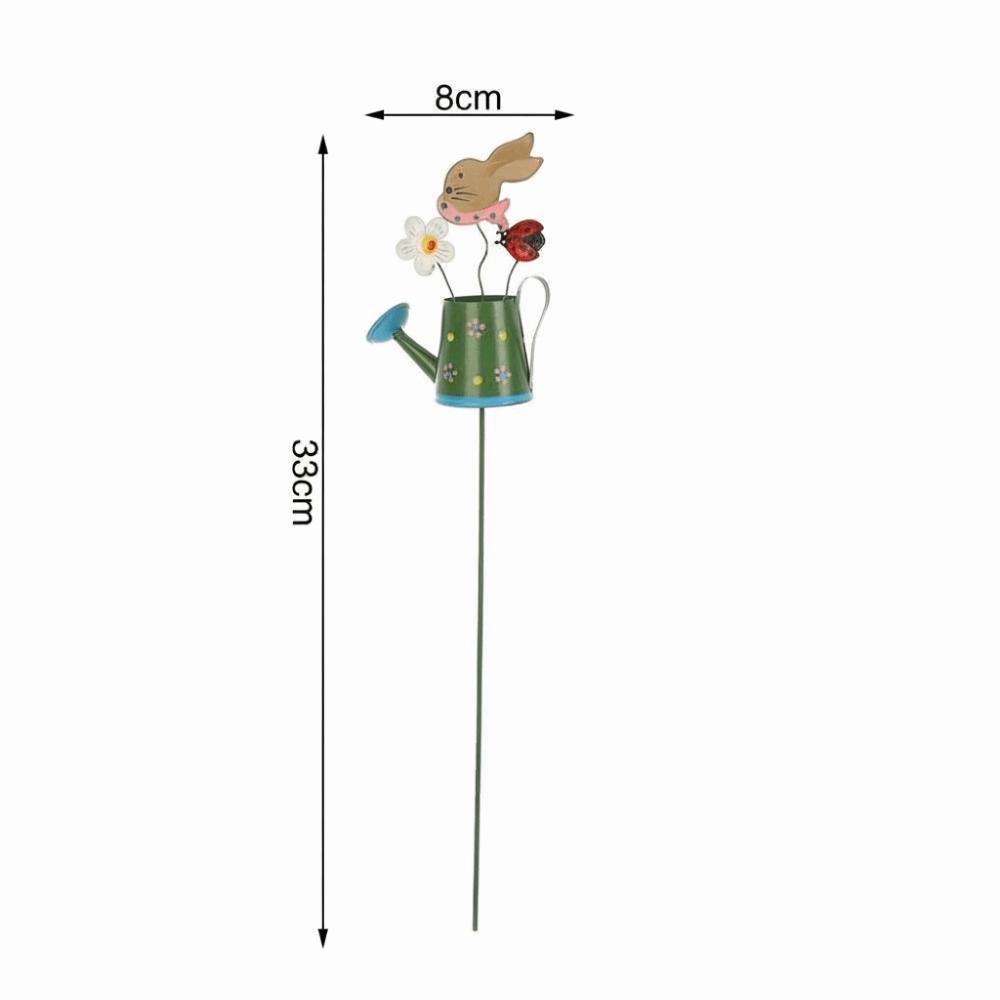Dopamine Color Flower Pot Plugin Cartoon Potted Decoration New Ground Plug Accessories  Garden