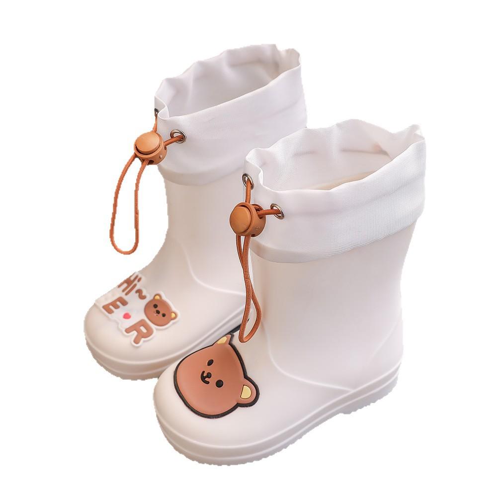 

Boys High-top Shoes, Girls Water Shoes, Cartoon Rain Boots, Anti-slip Shoes 18-21 бежевый
