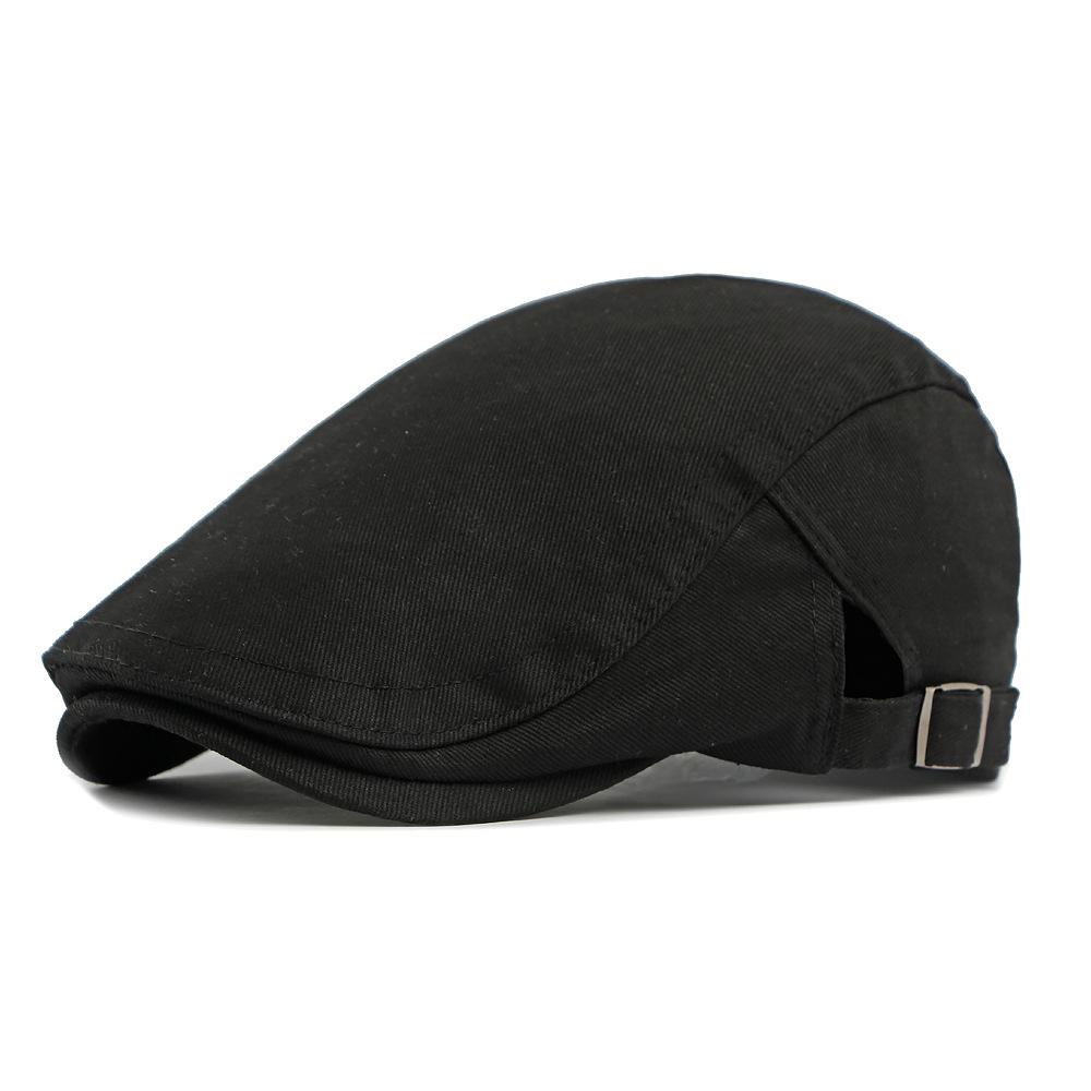 Spring Summer Classic Beret Men British Vintage Cap Solid Color Forward Cap