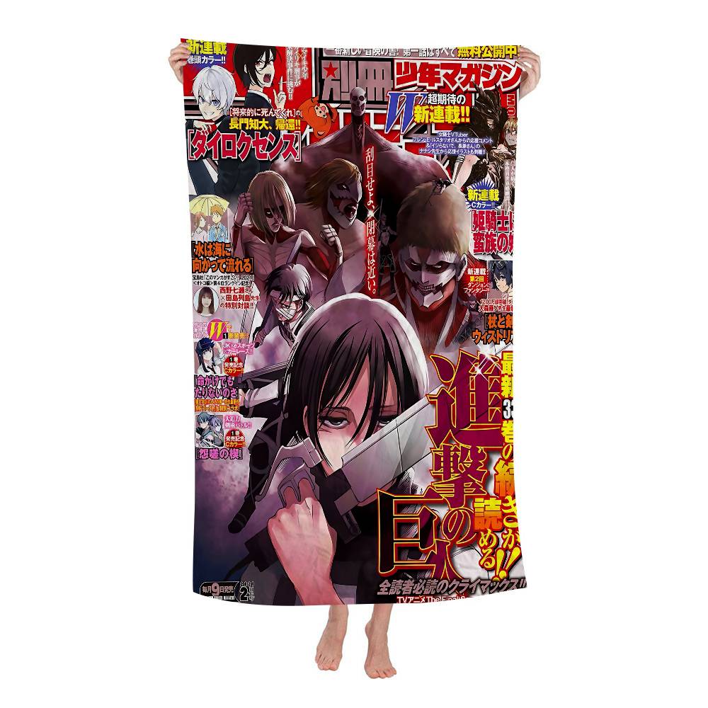 A-Attack On Anime Titans Big Microfiber Beach Towels Quick Dry Towel Sand Beach Towels Pool Towel For Travel Swim Pool Yoga
