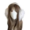 Bowknot Plush Ear Muffs for Cold Weather Fashion Ear Protective Ear Warmers Thick Furry Ear Muff for Women Skiing Hiking