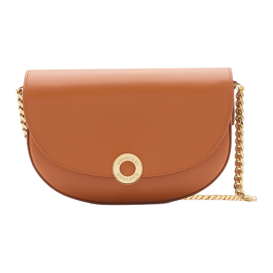 Burberry Tan Leather Saddle Crossbody Bag