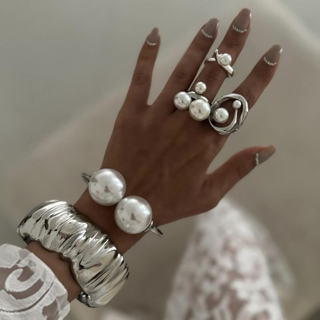 Irregular Metal Design Personality Exaggerated Bracelet for Women Hip Hop Spring Brangles Fashion High Men Jewelry Gift