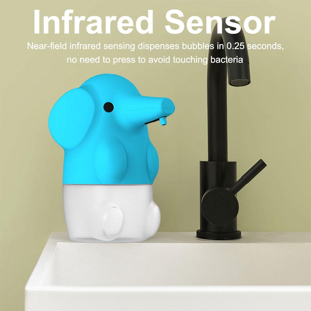 Cute Elephant Automatic Foaming Soap Dispenser Touchless Dish Soap Dispenser Hands Free Auto Soap Dispenser for Bathroom Kitchen