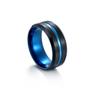 European and American Style Stainless Steel Men's Electroplated Two-color Ring, Simple Fashion Trend Accessories Direct Sales