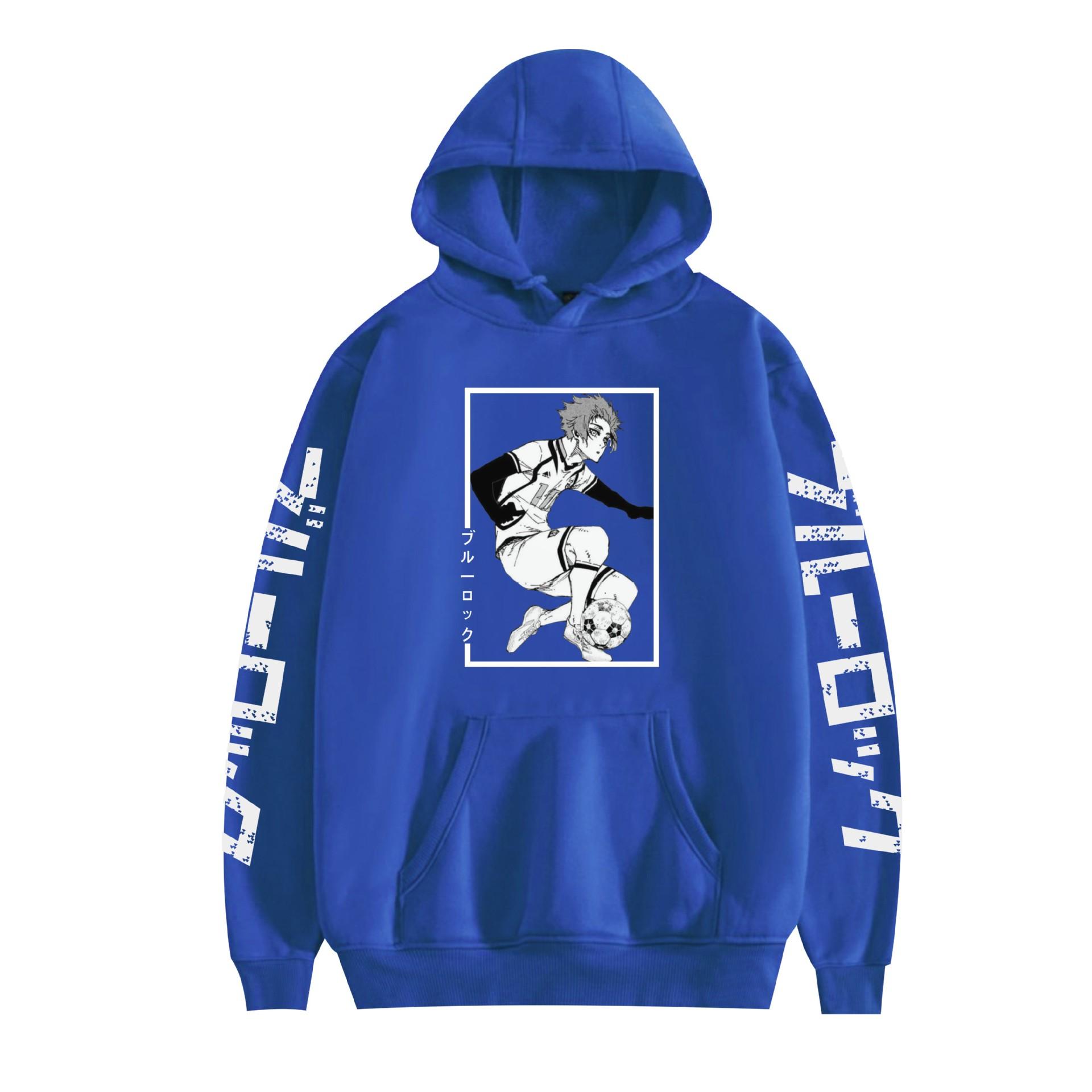 

BLUE LOCK Man Hoodie Sweatshirt for Mens Womens Unisex Graphic Printed Cool Streetwear Hoodie XXS синій