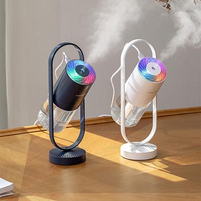 Lightweight Mini Tabletop Air Humidifier 200ml Oil Diffuser 500mah Led Color Projection Night Light Rechargeable Water Sprayer